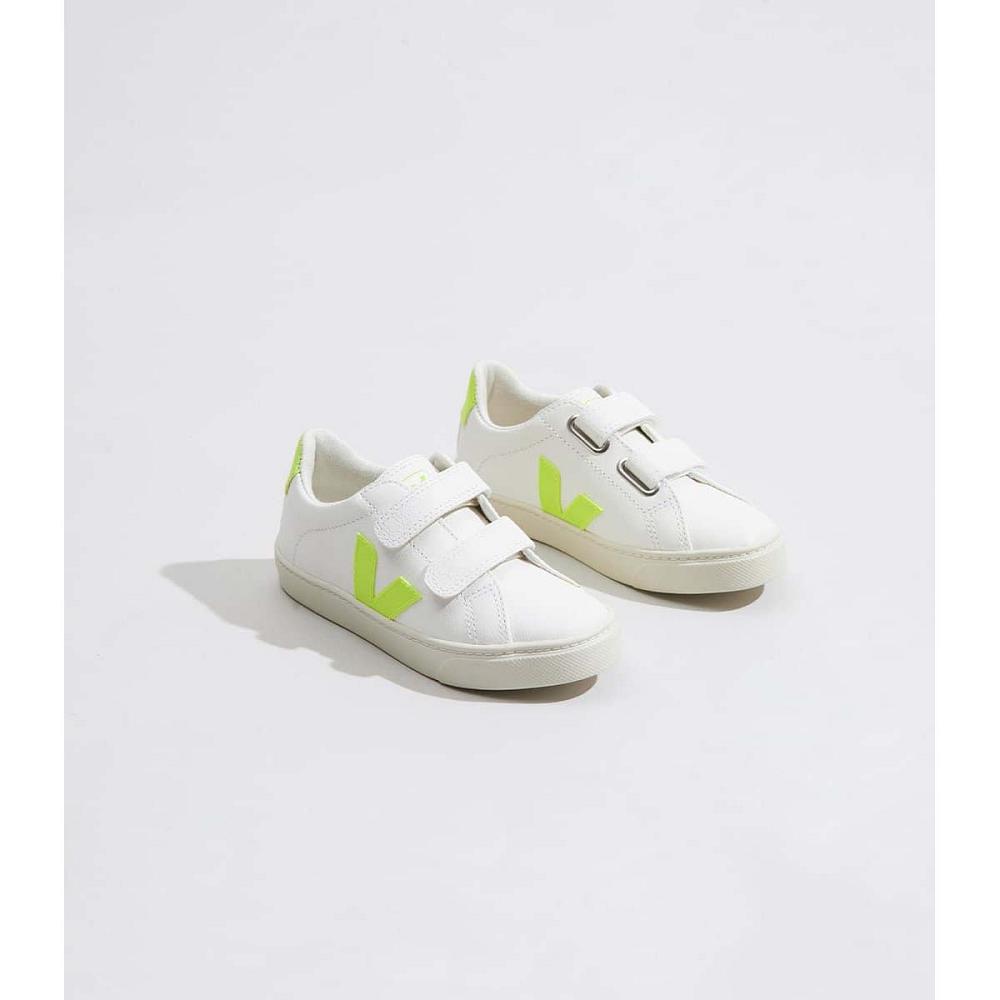 Pantofi Copii Veja ESPLAR CHROMEFREE White/Green | RO 726GSO